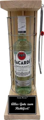 Produktbild von Bacardi - Alles Gute zum Richtfest - Eiserne Reserve Gitterkäfig Geschenk zum Richtfest