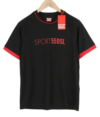 Produktbild von Diesel Amtee-crossoon-wt15men T-Shirt Schwarz 55dsl Sport Jersey Kurzarm