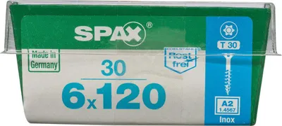 Produktbild von Spax Universalschrauben 6.0 x 120 mm TX 30 - 30 Stück Edelstahl