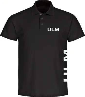 Produktbild von multifanshop Poloshirt - Ulm - Brust & Seite, schwarz, Größe M