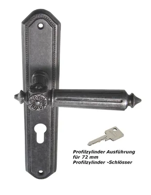 Produktbild von Türbeschlag Antike LS Antik Grau PZ Türklinke