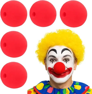 Productafbeelding van Clown Neuzen - Verkleed Accessoires - Feestelijke Aankleding - Zacht Schuim Materiaal - 6 Stuks - Rood