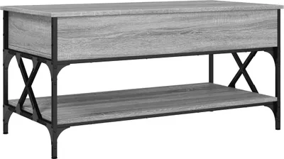 Produktbild von vidaXL Couchtisch Grau Sonoma 100x50x50 cm Holzwerkstoff und Metall