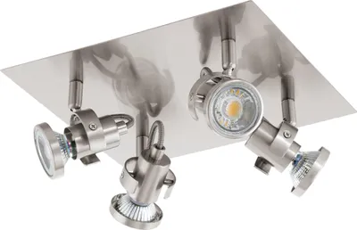 Produktbild von EGLO LED Deckenlampe Tukon 3, Deckenstrahler, Stahl in nickel-matt, GU10 Fassung