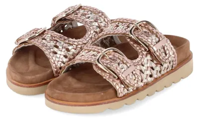 Immagine prodotto di Ciabatte da donna Palado, in pelle liscia color rame, taglia 42