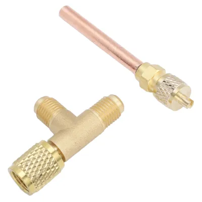 Image de adaptateur de té de vanne 1/4in,Connecteur de té de vanne 1/4in,Raccord de té de vanne 1/4in,Adaptateur de té SAE 1/4in,Adaptateur de té d'accès rapide,Té d'accès de coupleur rapide