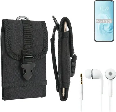 Produktbild von K-S-Trade Holster Schutz Hülle kompatibel mit Meizu 17 Gürteltasche Handy Hülle Tasche outdoor Seitentasche schwarz 1x + Kopfhörer