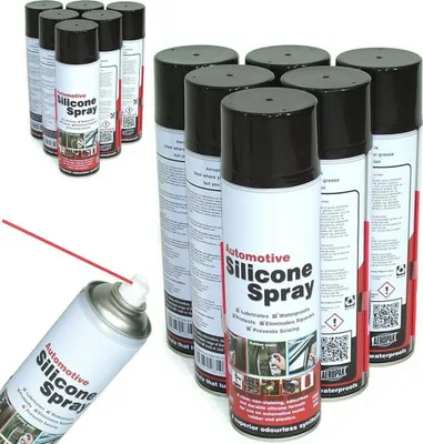 Produktbild von 12 x 500ml Silikonspray Siliconspray Silikon Spray Trennmittel 12798 Sprühdose