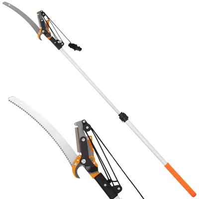 Produktbild von Outsunny 2-in-1 Astsäge mit Astschere Baumsäge mit Teleskopstiel 135/172/199 cm