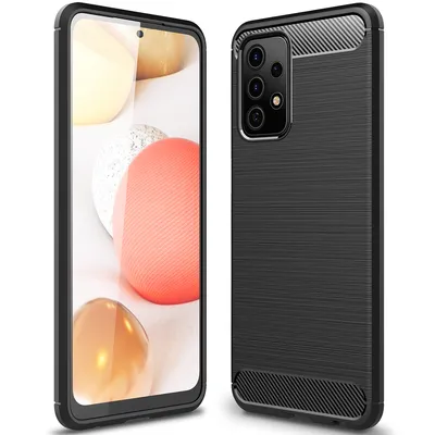 Obrázek produktu pro Pouzdro pro Samsung Galaxy A52 5G, karbonové vlákno, TPU silikonové nárazuvzdorné ochranné pouzdro černé