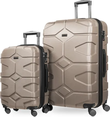 Produktbild von HAUPTSTADTKOFFER X-Kölln - 2er Koffer-Set erweiterbare Trolleys, robuste Hartschale ABS, Handgepäck + Aufgabegepäck Reisekioffer, TSA, (S & L),Gold