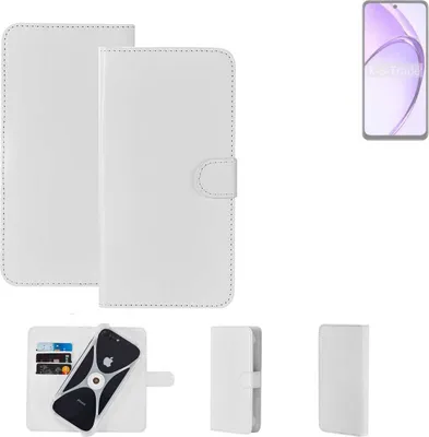 Produktbild von K-S-Trade Handy Hülle Schutz Hülle kompatibel mit Oppo A3 PKA110 Cover Case Bookstyle Bumper weiß 1x