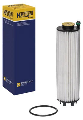 Productafbeelding van Oliefilter HENGST FILTER E159H01 D311, geschikt voor: MERCEDES-BENZ V-Klasse (W447), VITO Tourer (W447), C-Klasse stationwagen (S206), C-Klasse sedan (W206)