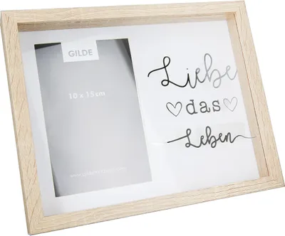 Produktbild von Gilde MDF Fotorahmen "Liebe das Leben" VE 3 51413