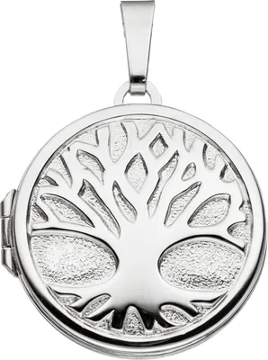 Produktbild von JOBO Medaillon rund Baum 925 Sterling Silber rhodiniert zum Öffnen für 2 Fotos