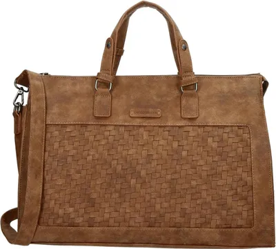 Produktbild von Damen Tasche Schultertasche Umhängetasche Crossover Bag Leder Optik Handtasche Camel