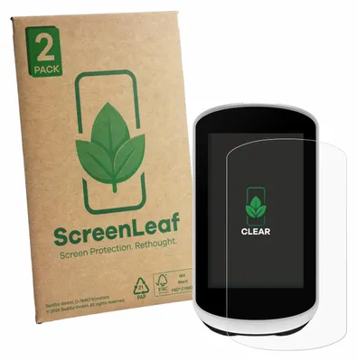 Produktbild von 2x ScreenLeaf Schutzfolie für Garmin Edge Explore 2 Displayschutz Display Schutz Folie Klar Transparent
