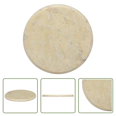 Produktbild von The Living Store Tischplatte Creme Ø40x2,5 cm Marmor