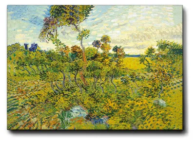 Immagine prodotto di Vincent Van Gogh - Tramonto a Montmajour - 100L x 70l cm - Quadro Tela Canvas Telaio Premium Alto Spessore