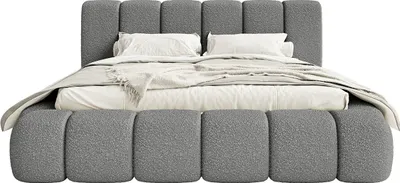 Produktbild von FEDVE Polsterbett Goa aus Chenille-Stoff 120x200 cm, Anthrazit