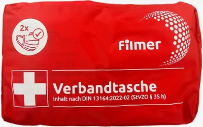 Produktbild von Filmer Verbandtasche Auto KFZ Verbandskasten DIN 13164 Erste Hilfe inkl. Masken