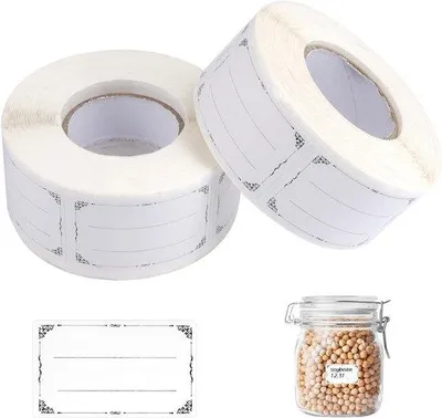 Productafbeelding van Etiketten voor diepvriesgoed - 2 rollen, 1200 stuks, 50 x 30 mm, zelfklevend, verwijderbare stickers