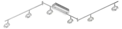 Image de Paul Neuhaus 6787-96 Sileda LED Projecteur de plafond à 6 flammes Aluminium mat