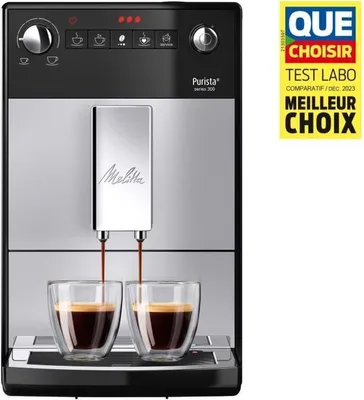 Produktbild von MELITTA 6769697 - Espressomaschine - 1,2 l - Kaffeebohnen - Eingebautes Mahlwerk - 1450 W - Schwarz - Silber