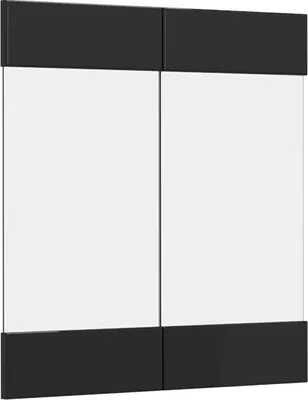 Image de Façade de cuisine Vicco R-Line Noir Haute brillance 59.2x59cm façade de meuble pour meuble mural vitré, Model 40925