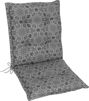 Produktbild von Herlag Niedriglehner-Auflage Valeria Gartenstuhlauflage Mandala-Muster Anthrazit 103x50x7,5cm