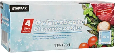 Image de PAPSTAR 14161 PAPSTAR sac de congélation 4 litres, 250 x 400 mm, transparent