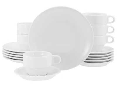 Produktbild von CreaTable, 24646, Milano Weiss, Kaffeeservice 18-tlg, Porzellan