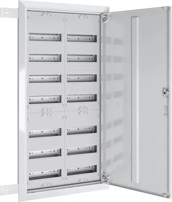 Produktbild von ABN Feldverteiler UP/HW T:110mm 168TE 2 x 7-Reihig für REG, mit Volltüre UK27