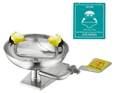 Immagine prodotto di Doccia oculare VEVOR 27 cm, lavabo oculare a parete in acciaio inox, lavabo di emergenza 410 x 330 x 240 mm, adatto per laboratori, fabbriche, scuole, cantieri