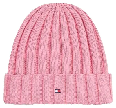 Immagine prodotto di Tommy Hilfiger - Berretto per bambini, con visiera ribaltabile, maglia a costine GT13750 (L-XL) (rosa)