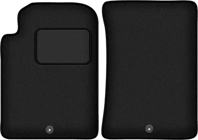 Image de Tapis de sol avant velours sur-mesure pour SsangYong Rexton III (2013-, SUV) noir, jeu 2 pièces, fixations - STANDRAD