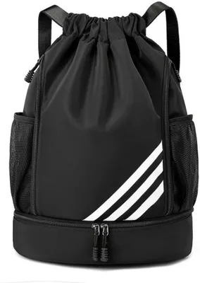 Produktbild von Basketballtasche, Sports Gym Bag, Drawstring Backpackm, mit Schuhfach, wasserdicht Draw String zurück Tasche für Männer Frauen