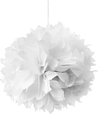 Produktbild von Oblique Unique 3 PomPoms Pompons Seidenpapier Hochzeit Geburtstag Party Deko - weiß