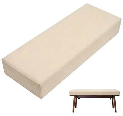 Obrázok produktu pre Solidchoice – Béžový vankúš na sedenie, vhodný na interiéry aj exteriéry – 80 x 40 x 5 cm