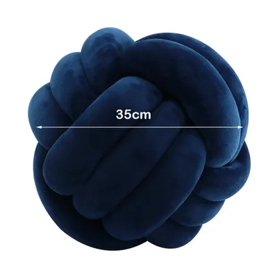 Produktbild von CANDeal 35cm Knotenkissen, Geknotetes Kissen für Sofa, Bett, Dekorat, Zierkissen Knoten, Knoten-Ball-Kissen