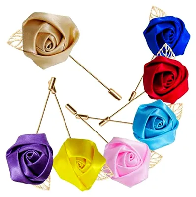 Produktbild von Künstliche Rosen-Anstecknadeln für den Bräutigam, 3 Stück