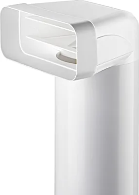 Zdjęcie produktu dla Naber COMPAIR System Ø 150 F-UR 150 deflektor 90° z rurą okrągłą, biały Długość 500 mm
