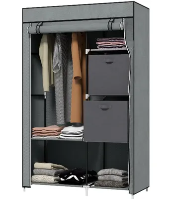 Produktbild von Stoffschrank Kleiderschrank faltbarer Schrank, 1 Kleiderstange, 6 Regalböden, 102 x 42.5 x 162.5 cm