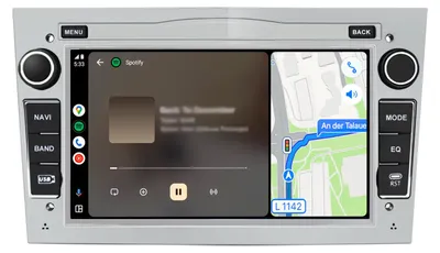 Obrázek produktu pro 7palcové autorádio 2+64 GB pro Opel Astra Antara Vectra Corsa Zafira Meriva Vivara Vivaro Combo CarPlay Android Auto WiFi GPS navigace RDS DSP DAB+ stříbrné