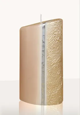 Produktbild von Designkerze Atica  Ovalkerze Taupe 180 x Ø 90 mm