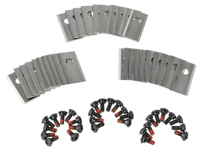 Produktbild von vhbw 30x Ersatz-Messer kompatibel mit Gardena Solarhybrid, R40li, R50Li, R45Li, R70Li Rasenmäher - Ersatzklinge Silber, Edelstahl