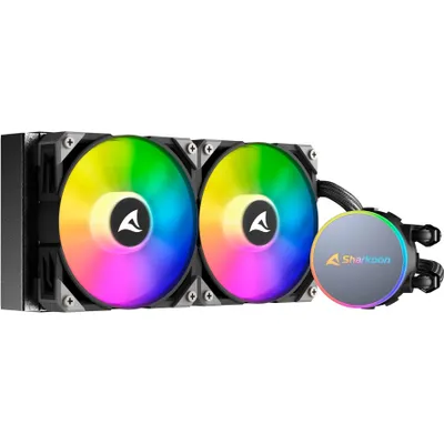 Obrázek produktu pro Sharkoon Wasserkühlung S70 RGB 2 Lüfter      240mm  schwarz