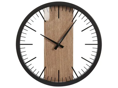 Obrázok produktu pre BELIANI Nástenné hodiny čierne syntetický materiál ø 38 cm moderný dizajn bez číslic bytové doplnky obývacia izba