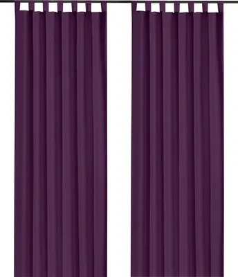 Produktbild von heimtexland ® Schlaufenschal inkl. Kräuselband blickdicht Gardine Vorhang Dekoschal Uni Typ117 lila Höhe 175 cm x Breite 140 cm