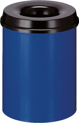 Produktbild von Feuerlöschender Papierkorb 15 Liter - Blau, Schwarz